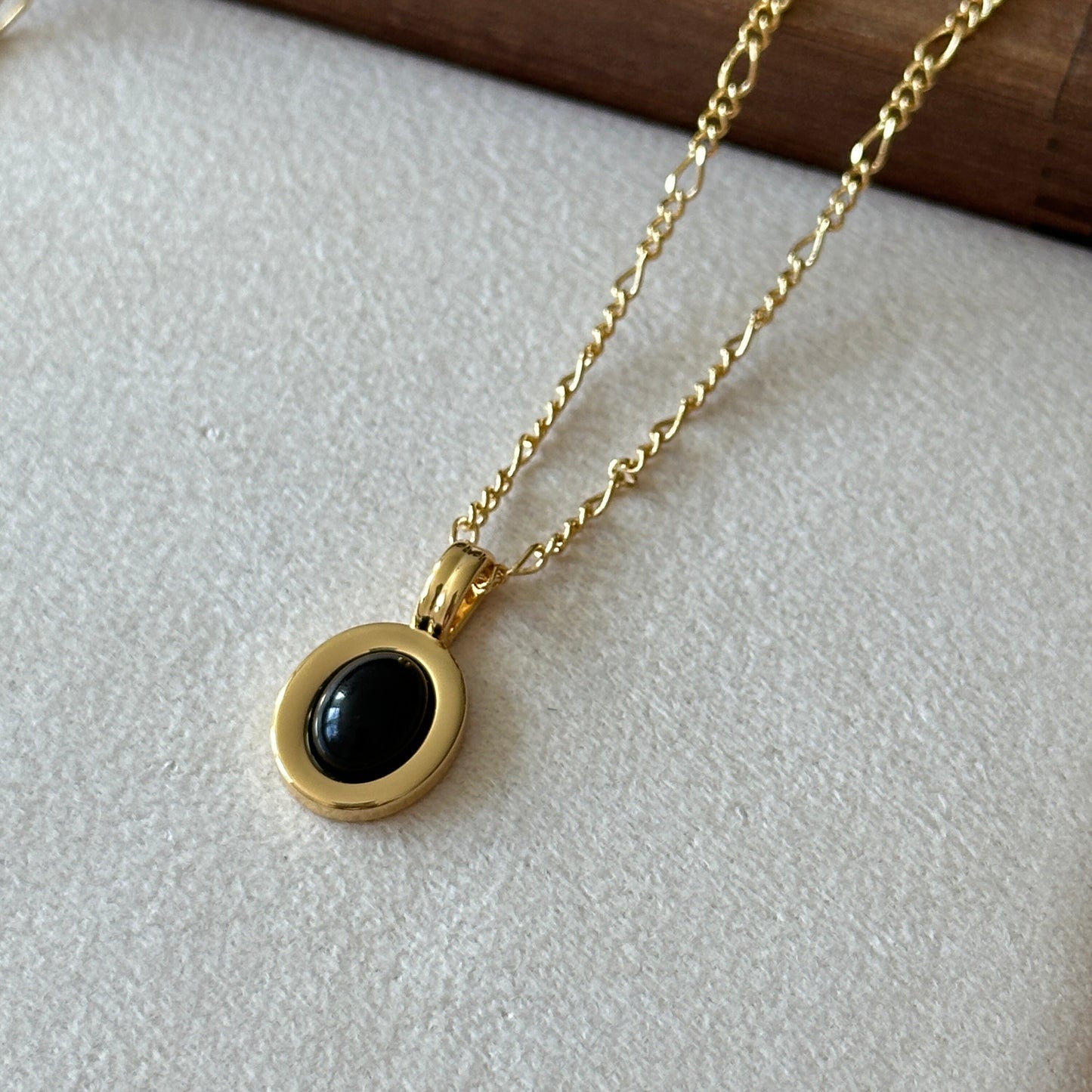 Cute Gemstone Pendant Gold Necklace