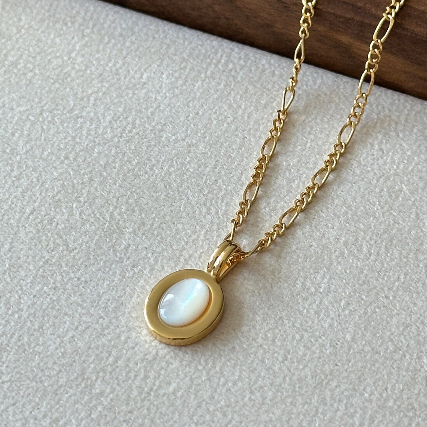 Cute Gemstone Pendant Gold Necklace