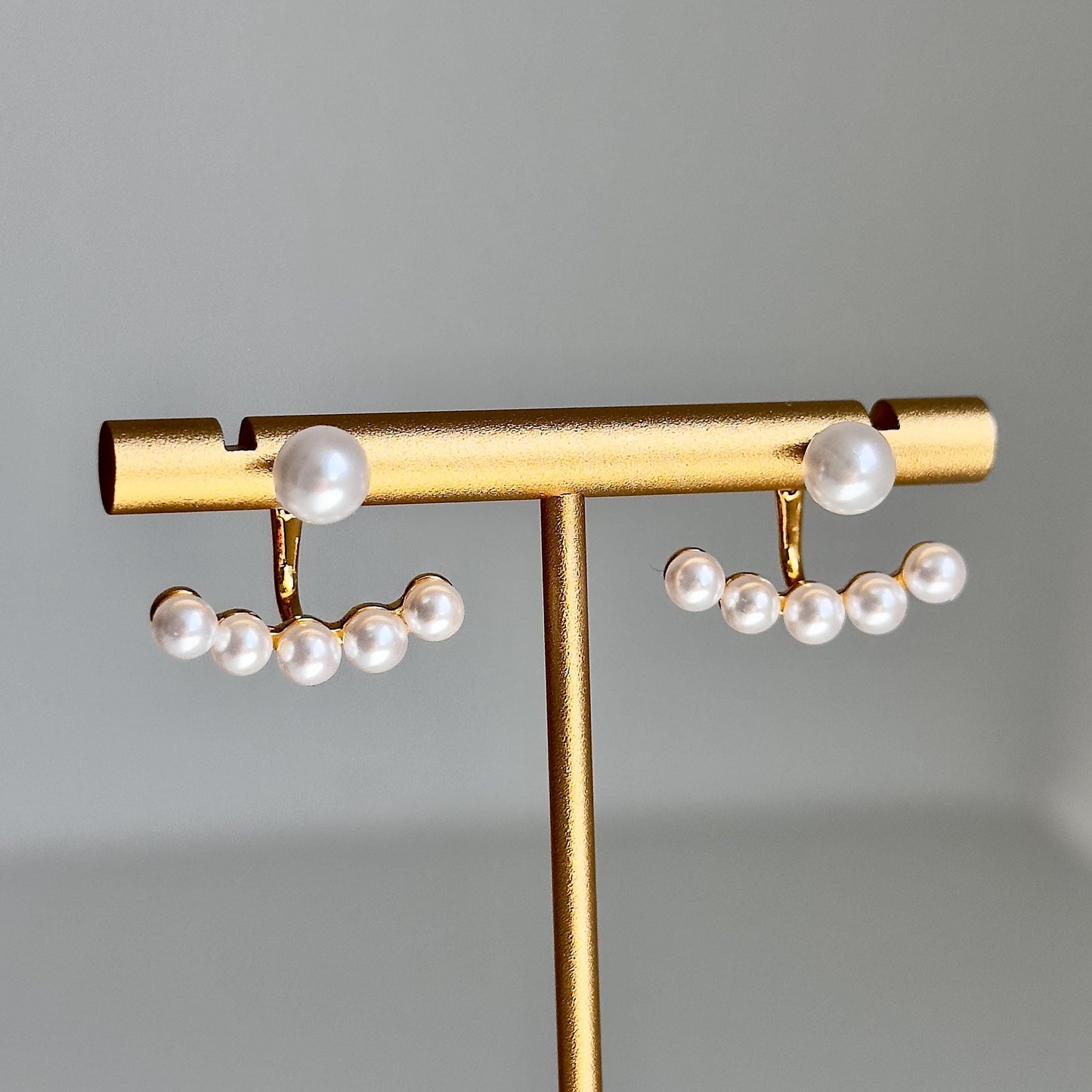 Adjustable Pearl Ear Jacket Earrings