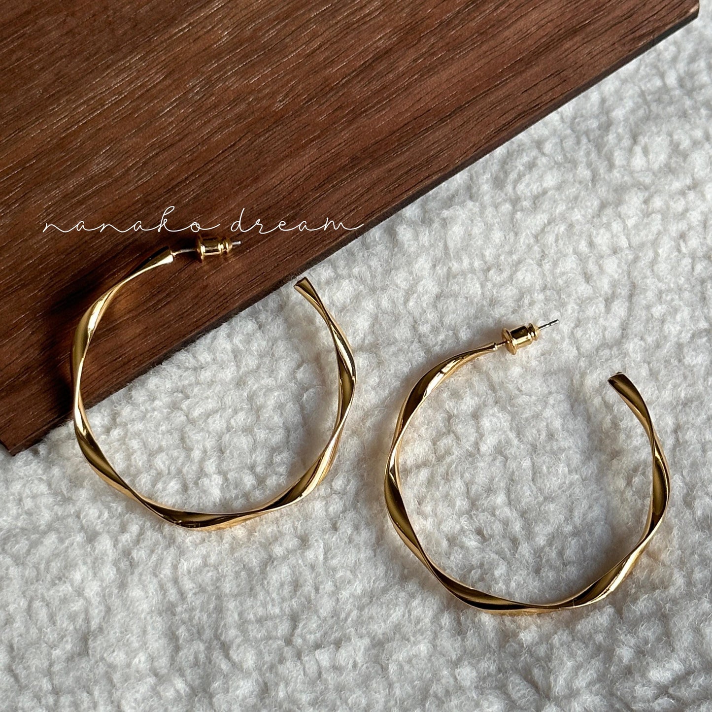 Lightweight Large Twisted Hoop Earrings, Spiral Hoop Earrings with 925 Silver Posts, Hypoallergenic Chunky Statement Hoops, Minimalist Hoops