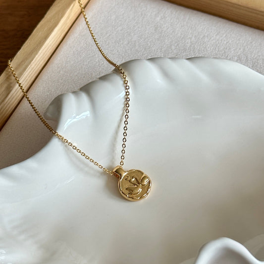 Gold Swan Pendant Necklace