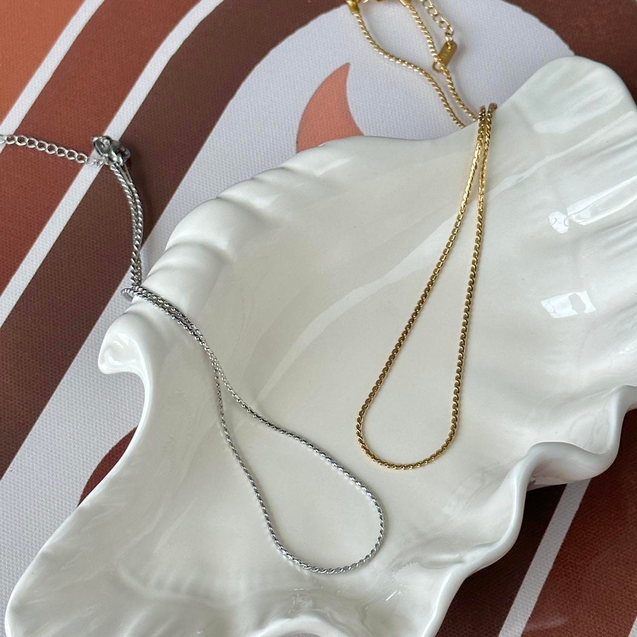 Gold/Silver Minimalist Thin Necklace