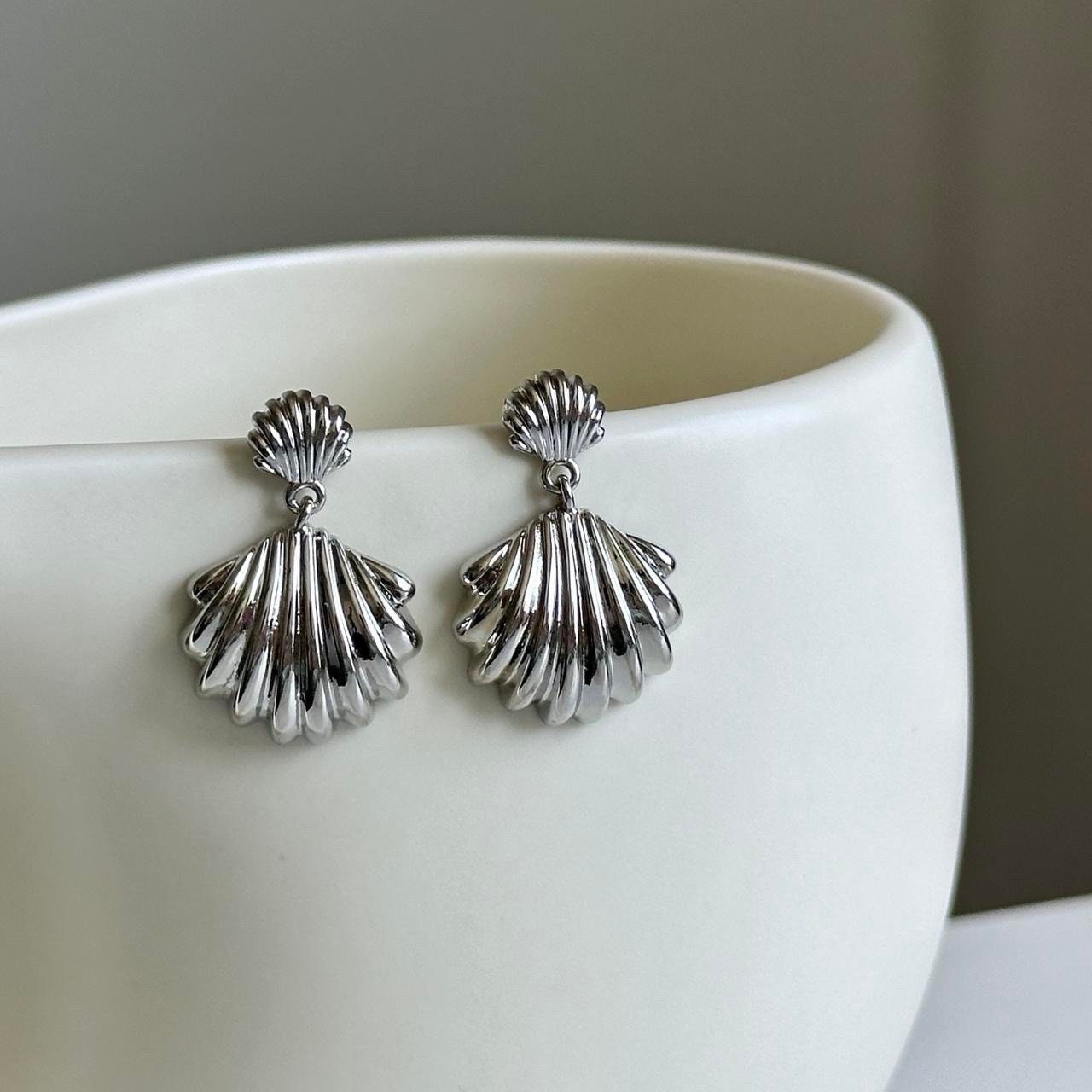 Gold Shells Earrings, Silver Shells Earrings