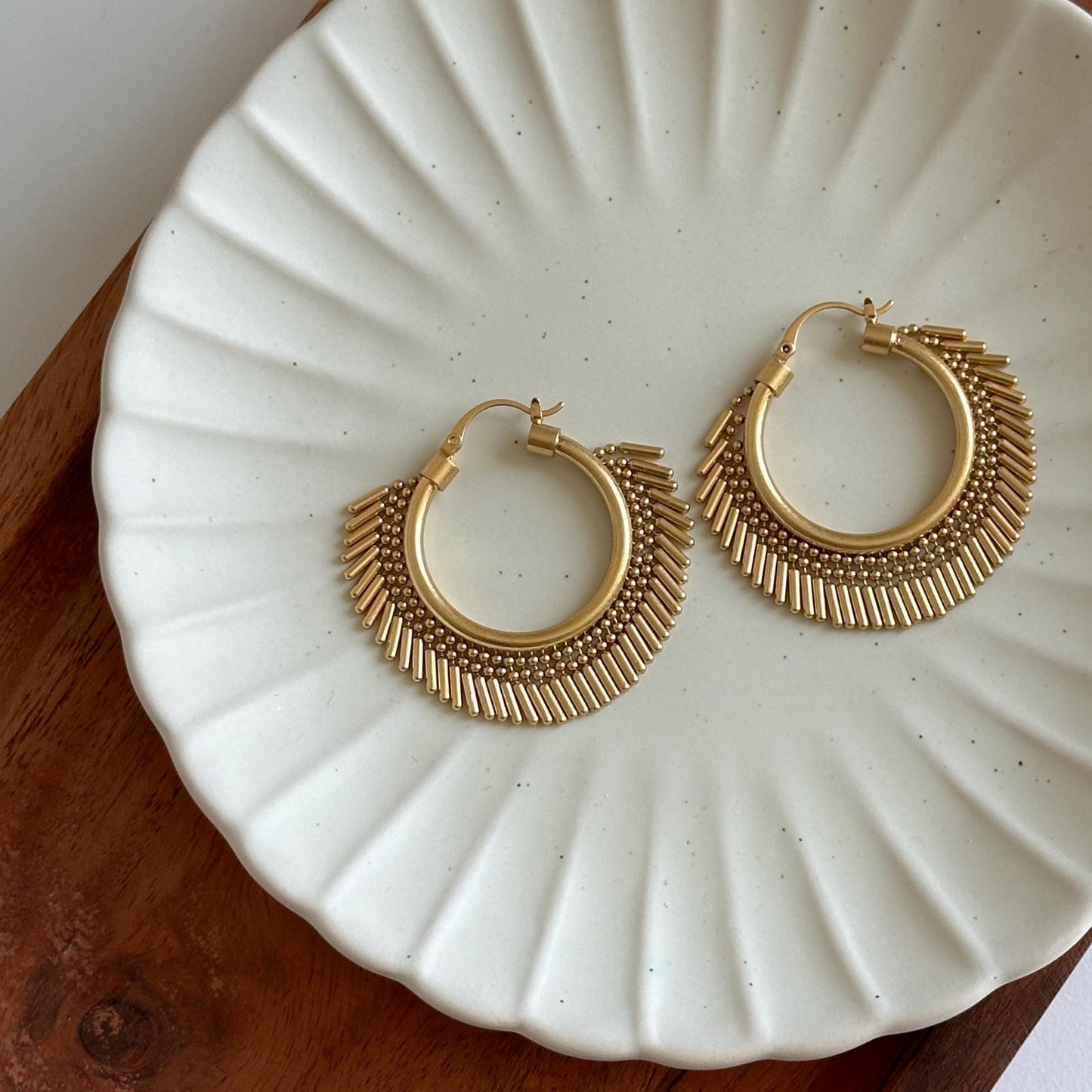 Gold Tassel Hoop Earrings, Hoops Earring, Gold Fringe Earrings, Party Earrings, Boho Hoop Earrings, Gift for Her