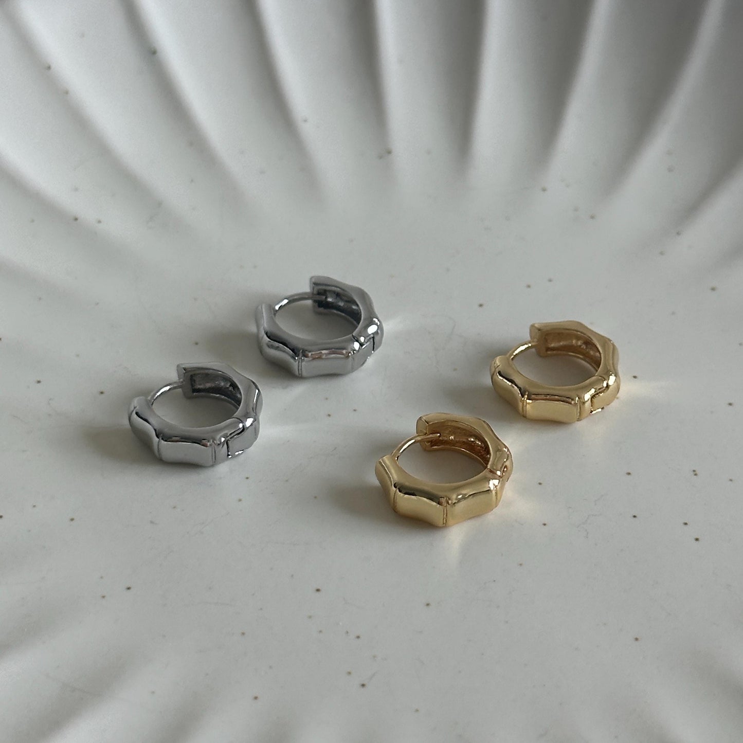 Gold Silver Mini Hoops Earrings