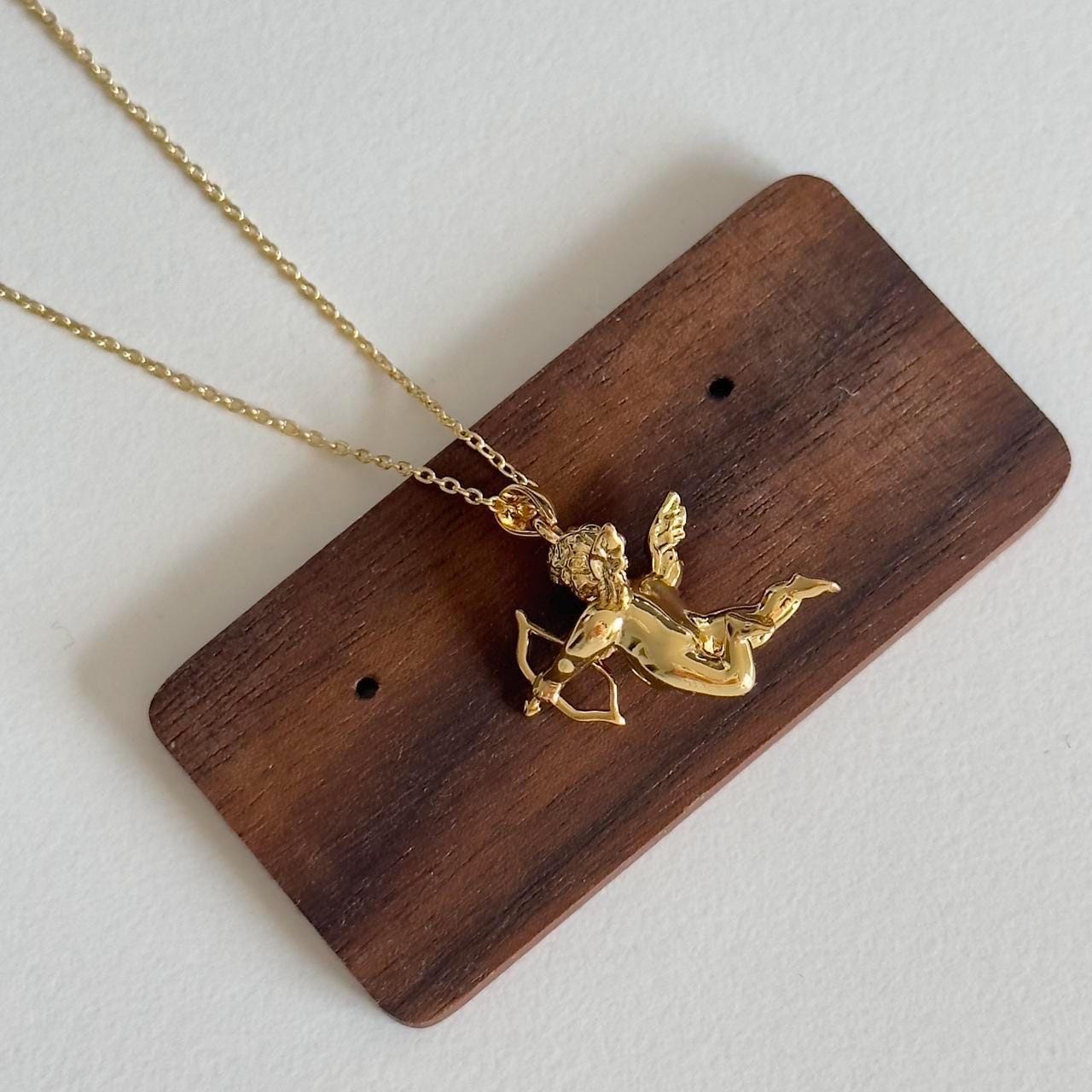 Gold Cupid's Arrow Pendant Necklace