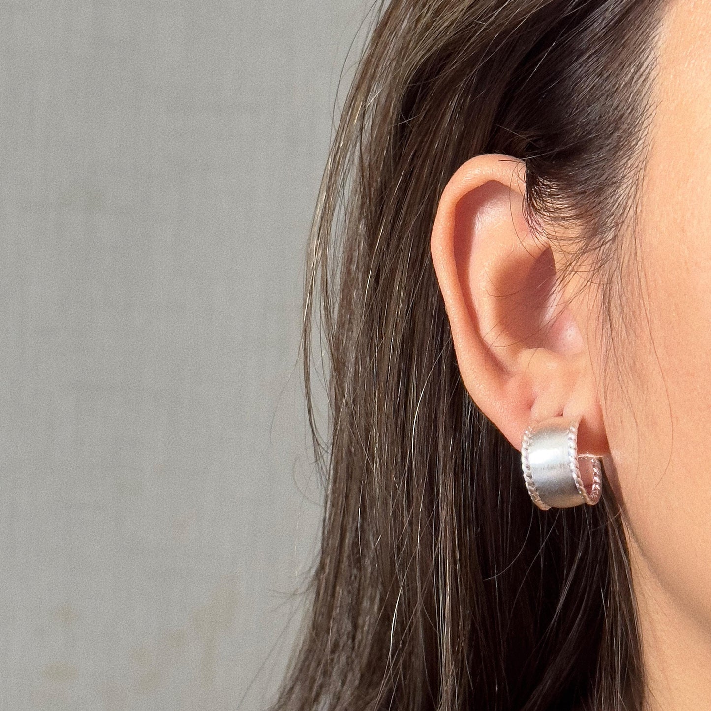 Matte Gold Twine Open Hoops Earrings