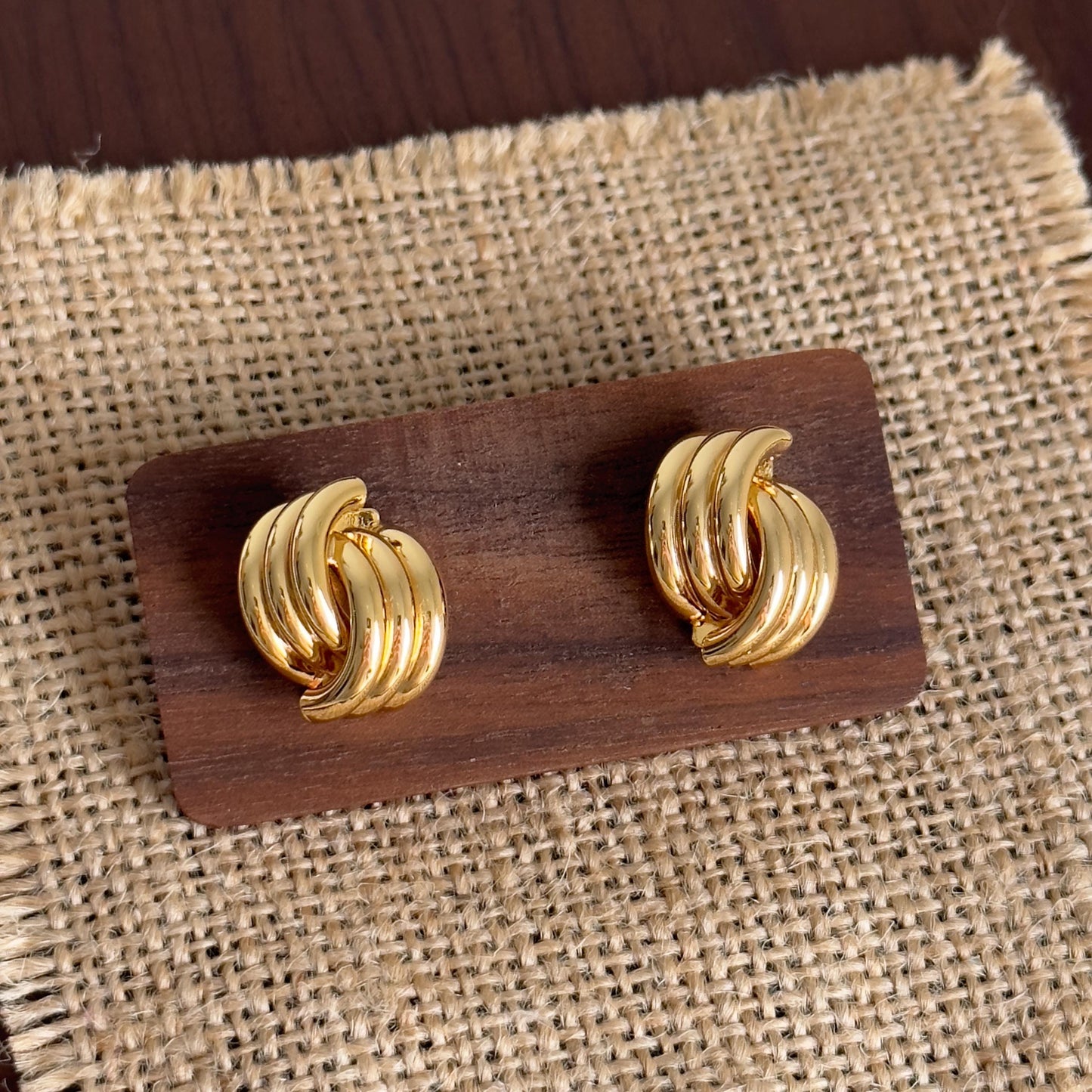 Gold Knot Earrings, Dainty Stud Earrings