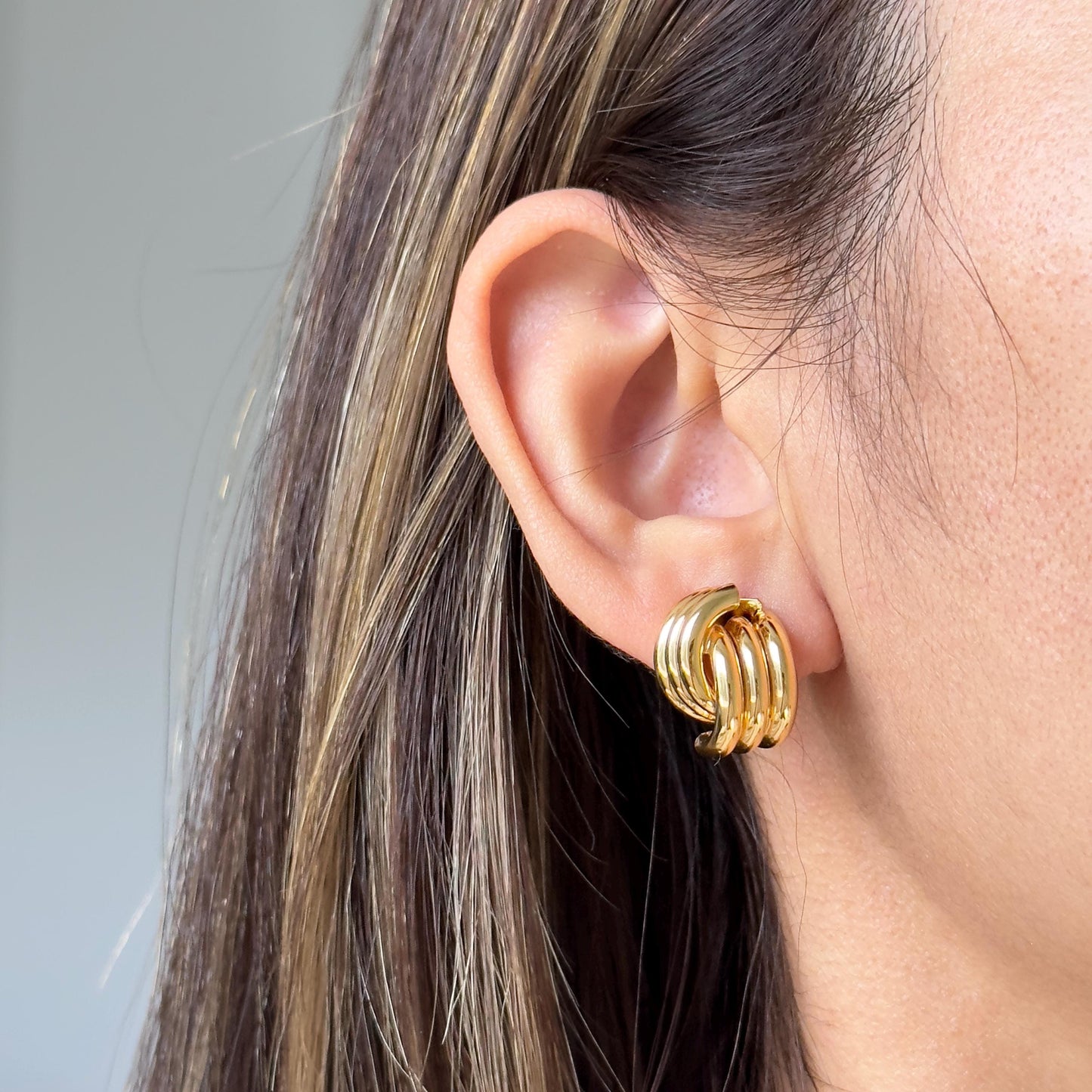 Gold Knot Earrings, Dainty Stud Earrings