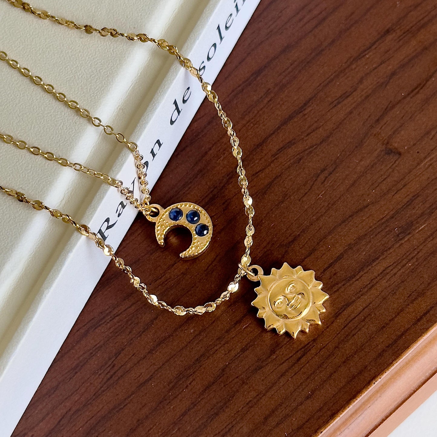 Sun and Moon Layered Necklace