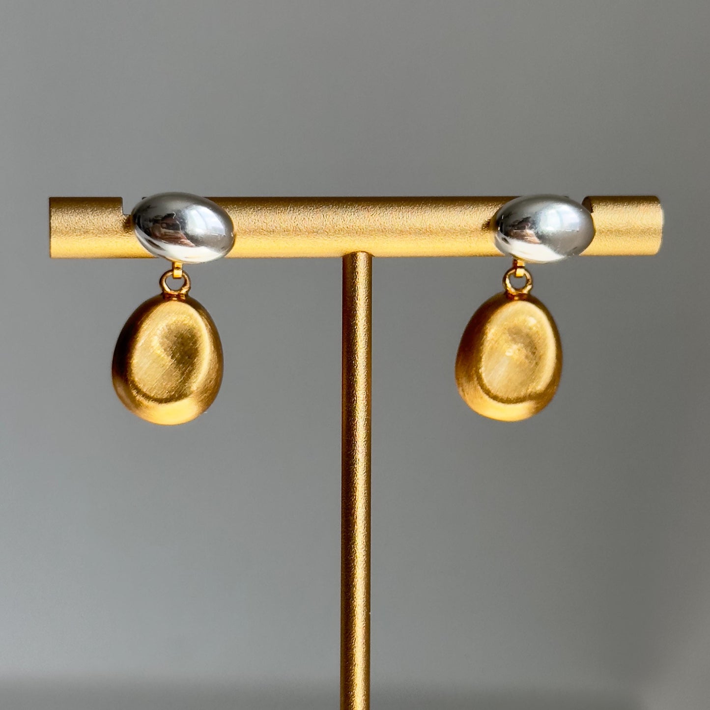 Mixed Metal Dangle Earrings