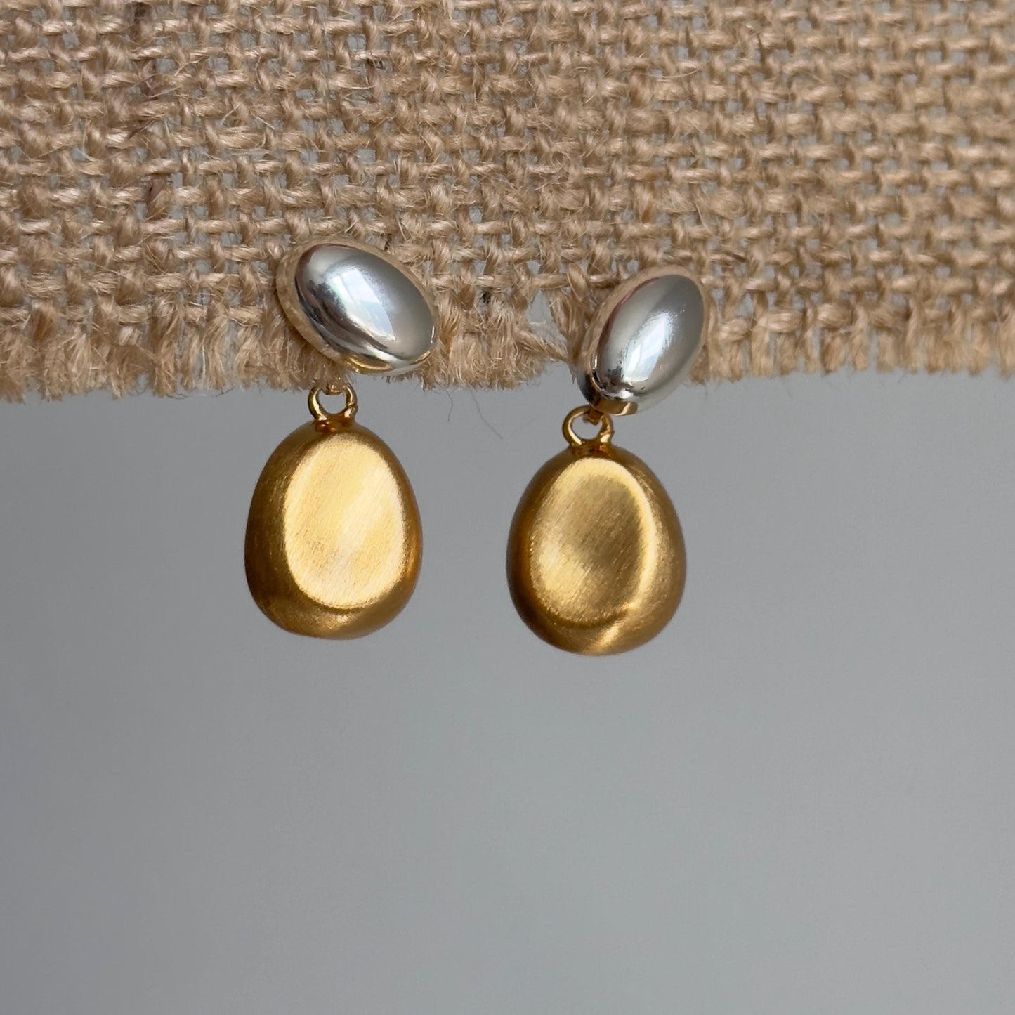 Mixed Metal Dangle Earrings