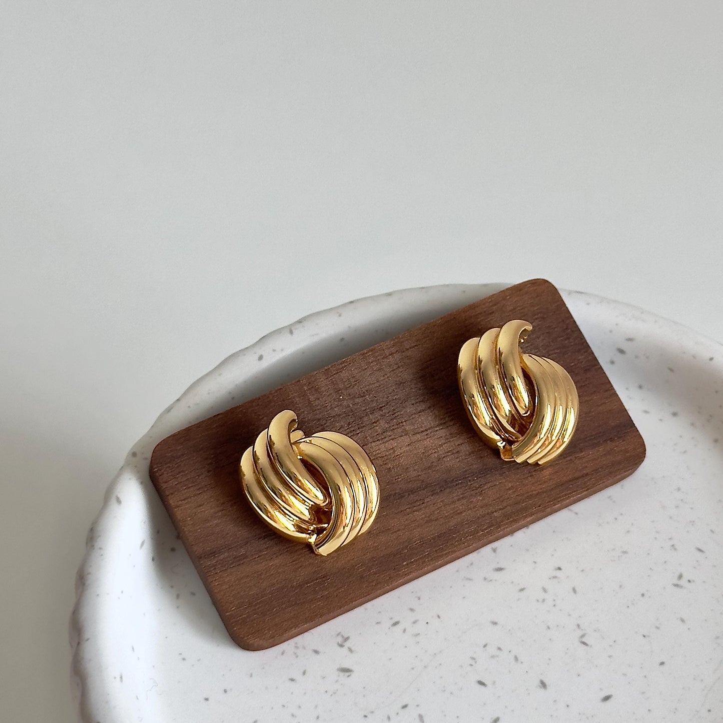 Gold Knot Earrings, Dainty Stud Earrings