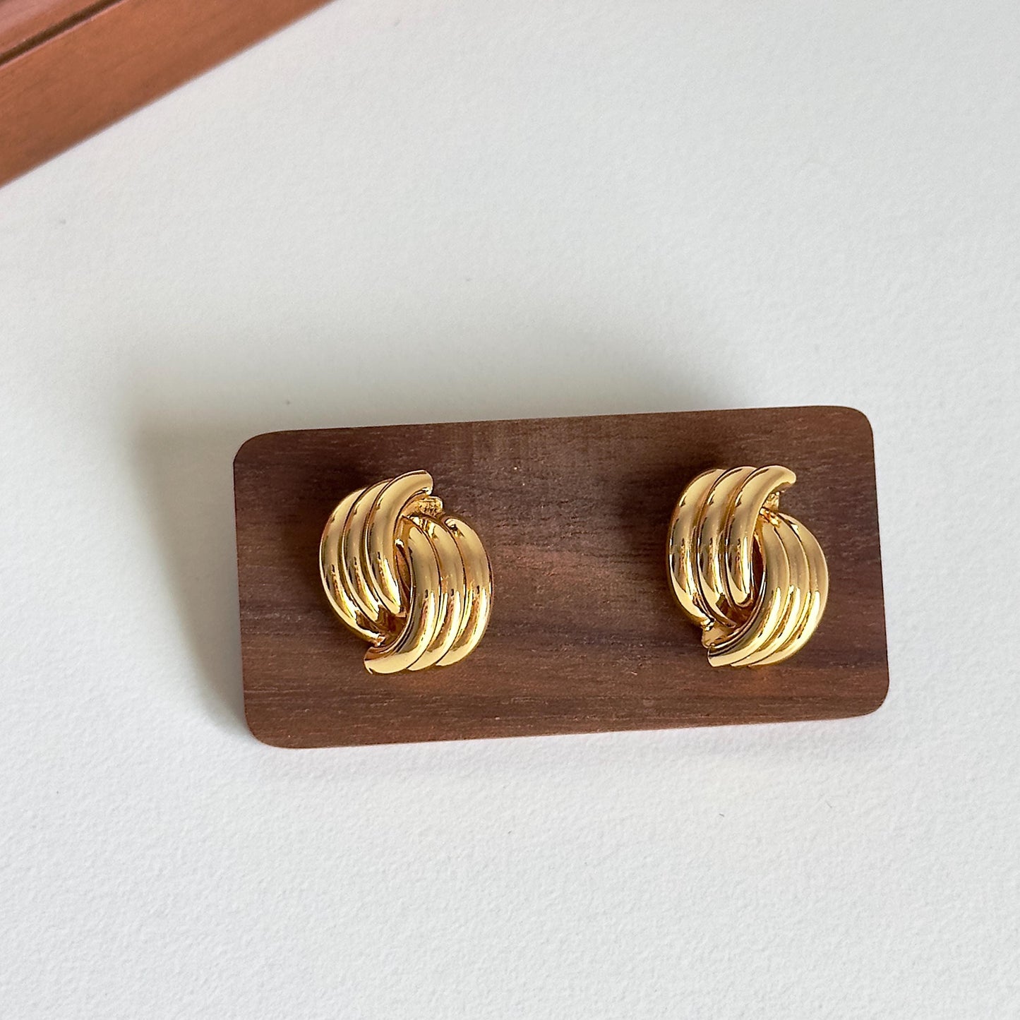 Gold Knot Earrings, Dainty Stud Earrings