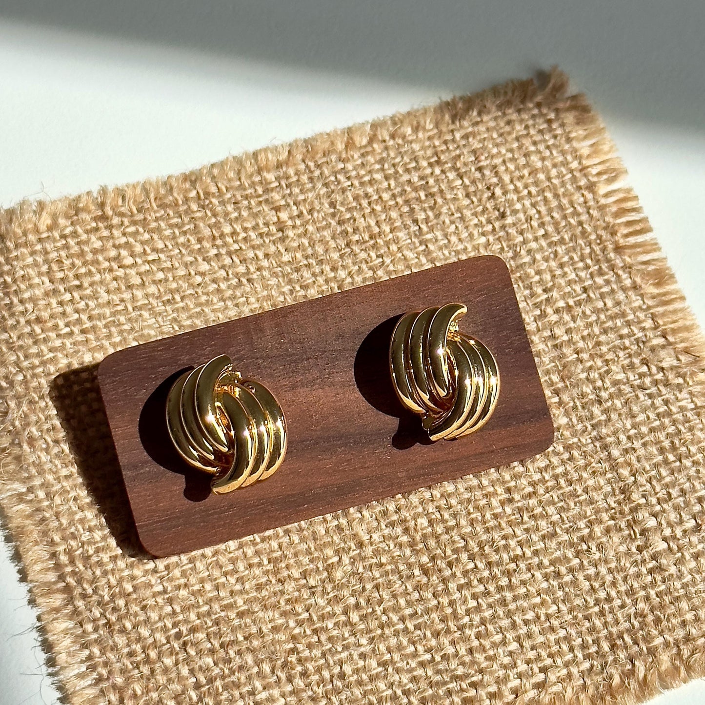 Gold Knot Earrings, Dainty Stud Earrings