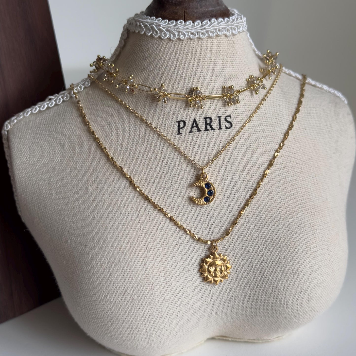Sun and Moon Layered Necklace