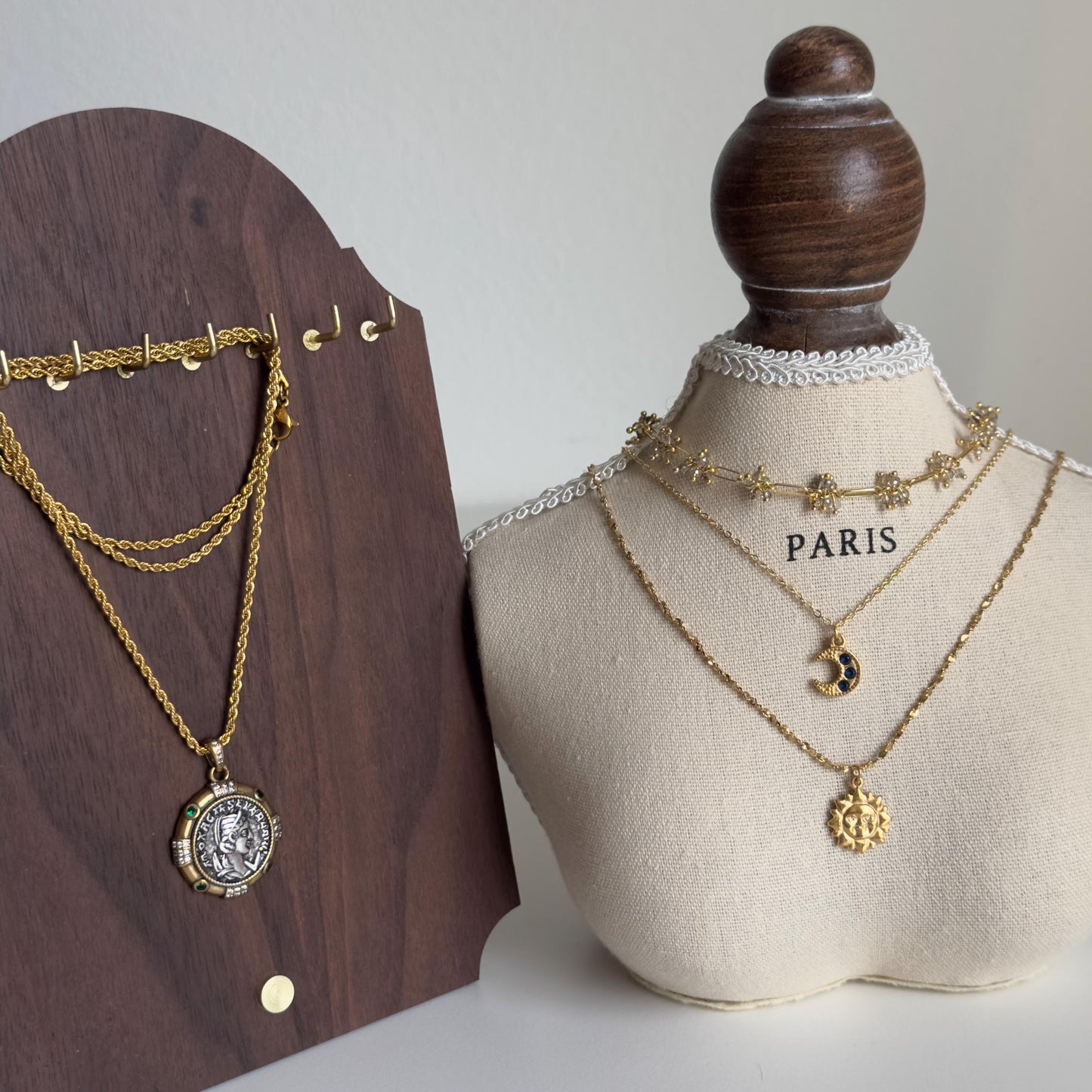 Sun and Moon Layered Necklace