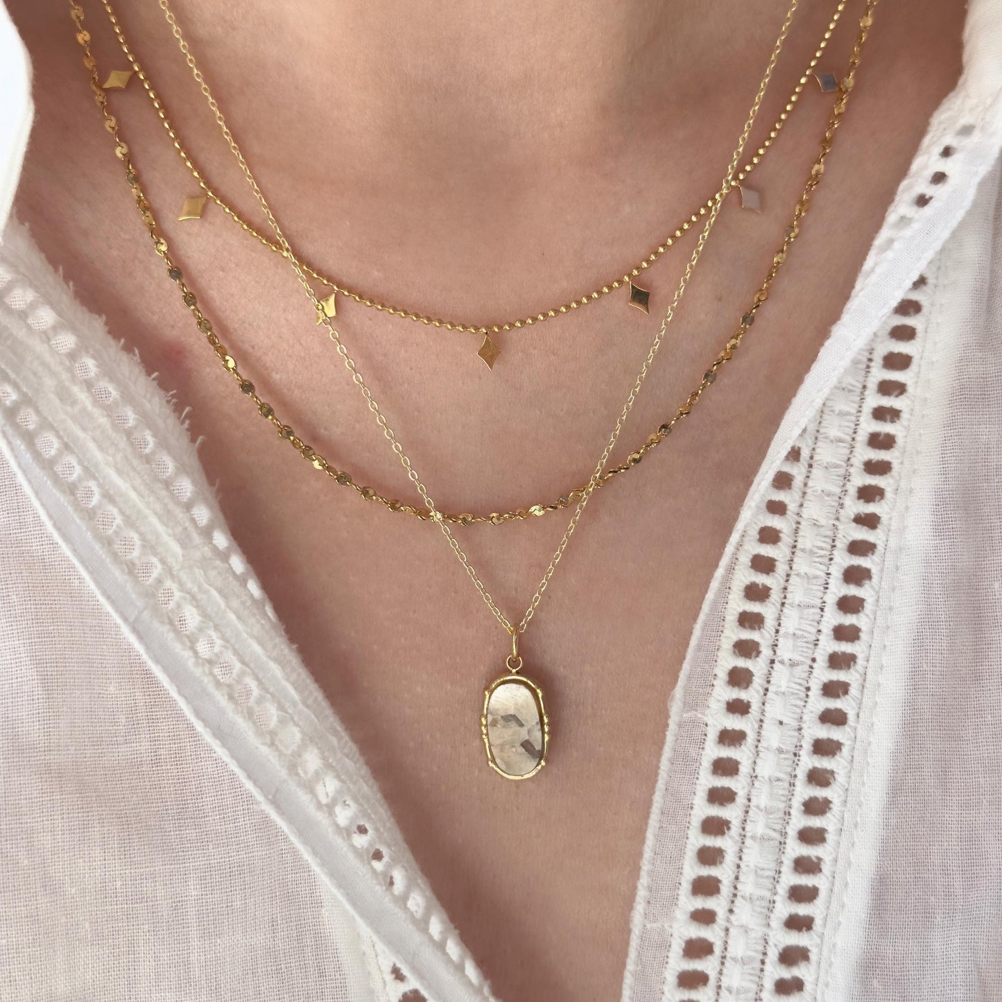 Natural Green Jade Pendant Necklace, Gold Plated Brass Jade Chain, Unique Real Stone Necklace, Minimalist Gold Jade Necklace, Jade Necklace