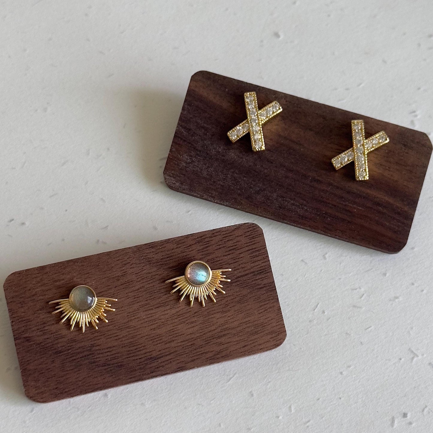 Gold Pave Crystal X Stud Earrings, Dainty Crossed Shape Earrings, Crisscross Earrings, Minimalist Gold Plated Post Earrings, Gift for Her