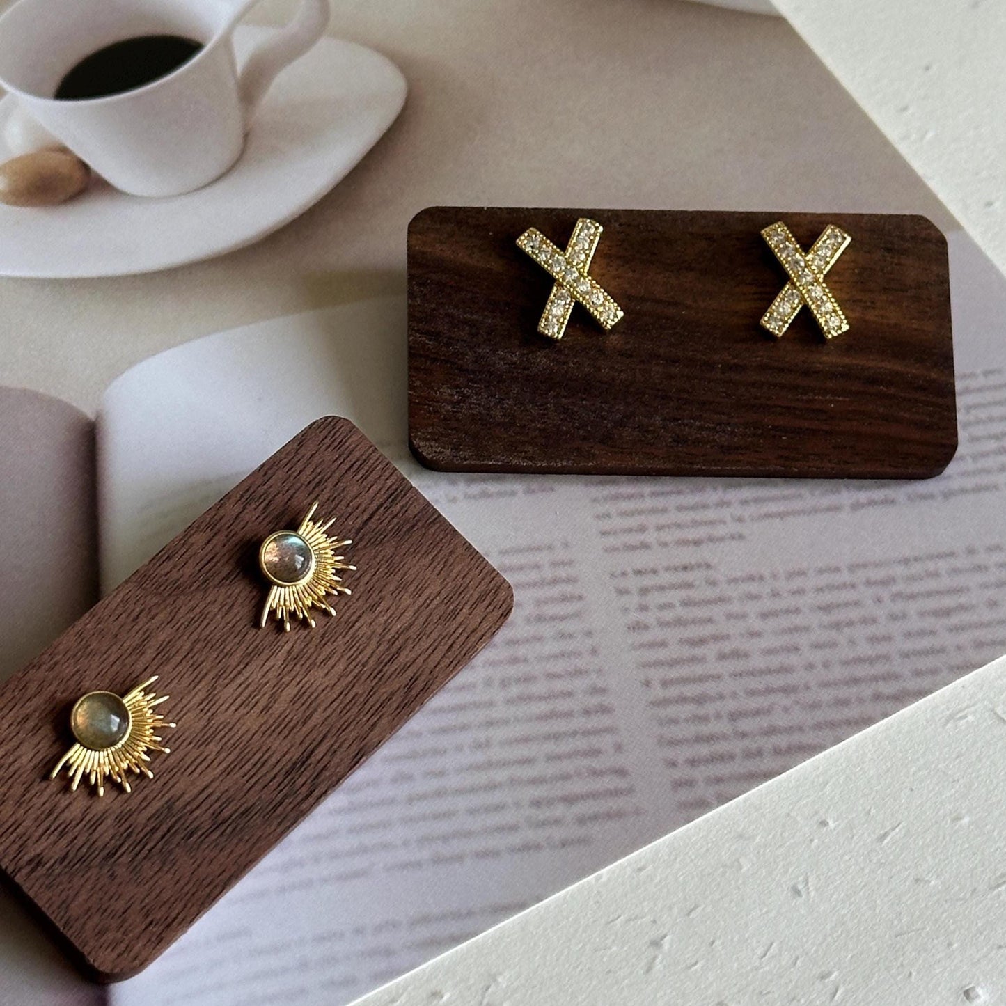 Gold Pave Crystal X Stud Earrings, Dainty Crossed Shape Earrings, Crisscross Earrings, Minimalist Gold Plated Post Earrings, Gift for Her