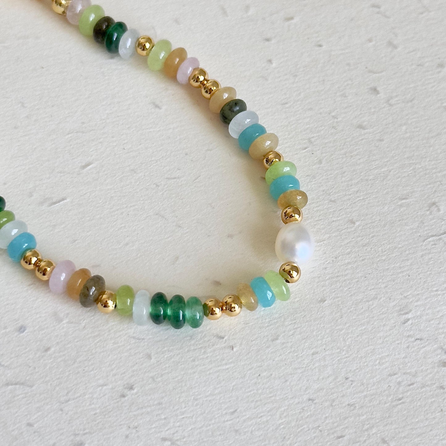 Handmade Gemstone Beaded Bracelet, Natural Stone Bracelet, Dainty Layered Jewelry, Colorful Boho Bracelet, Green Tone Beads, Gift For Her