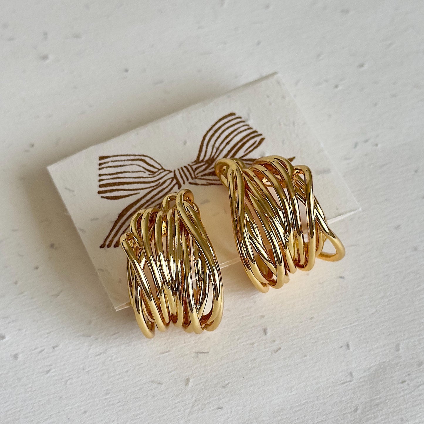 Multi Hoop Gold Twist Earrings, Layered Circle Hoop Earrings, Chunky Gold Hoops, Bold Statement Earrings, Retro Vintage Inspired Jewelry