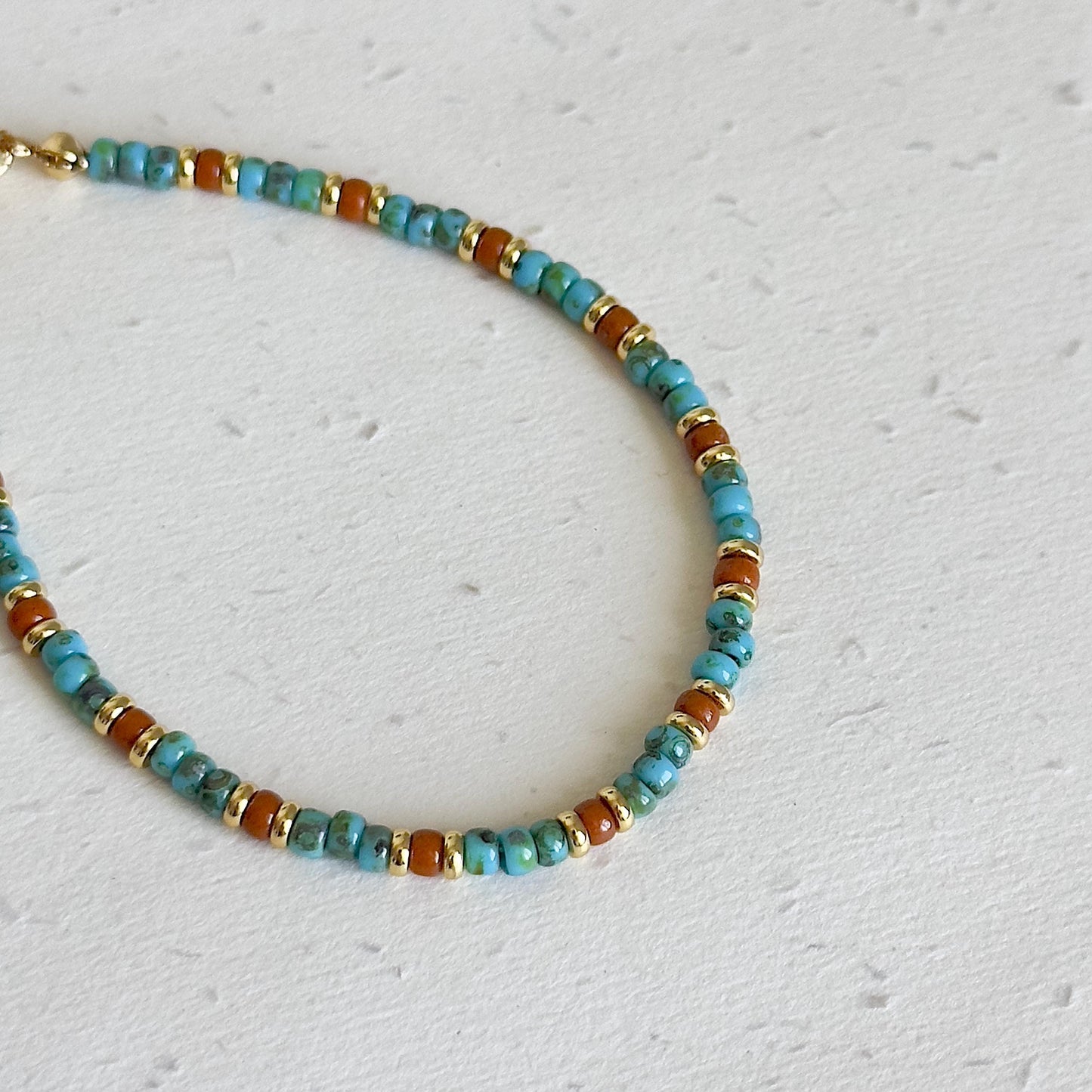Handmade Gemstone Beaded Bracelet, Natural Stone Bracelet, Dainty Layered Jewelry, Colorful Boho Bracelet, Green Tone Beads, Gift For Her